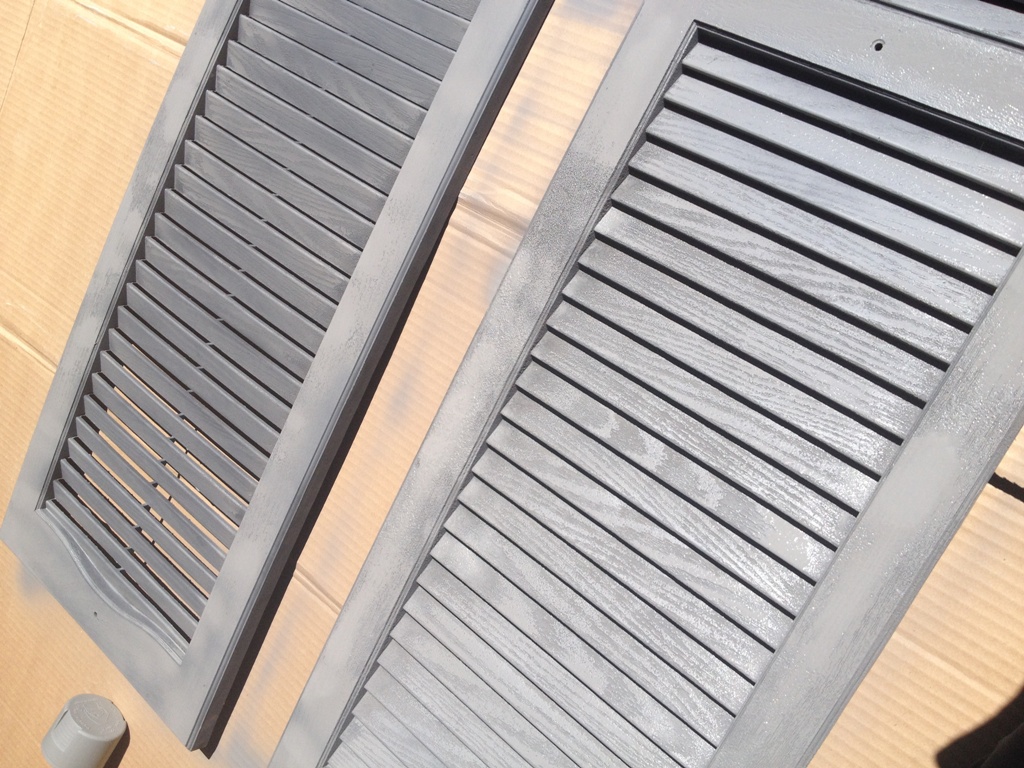 shutters spray painted
