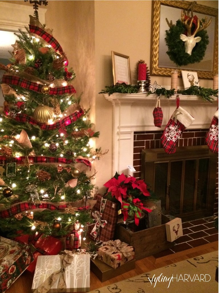 Styling Harvard 2015 Christmas Home Tour Rustic Living Room